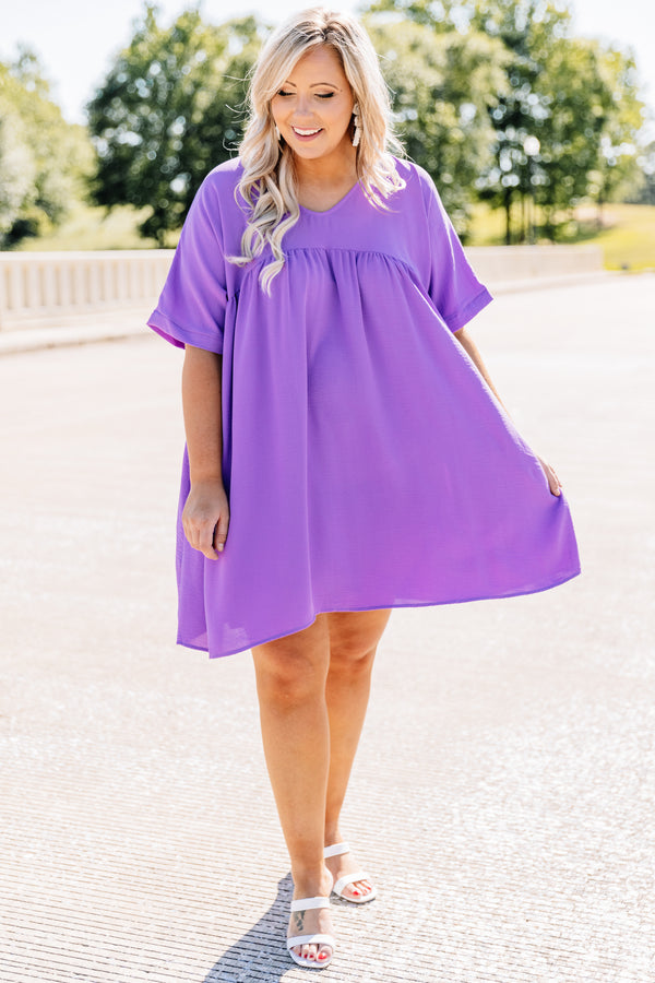 lavender babydoll dress
