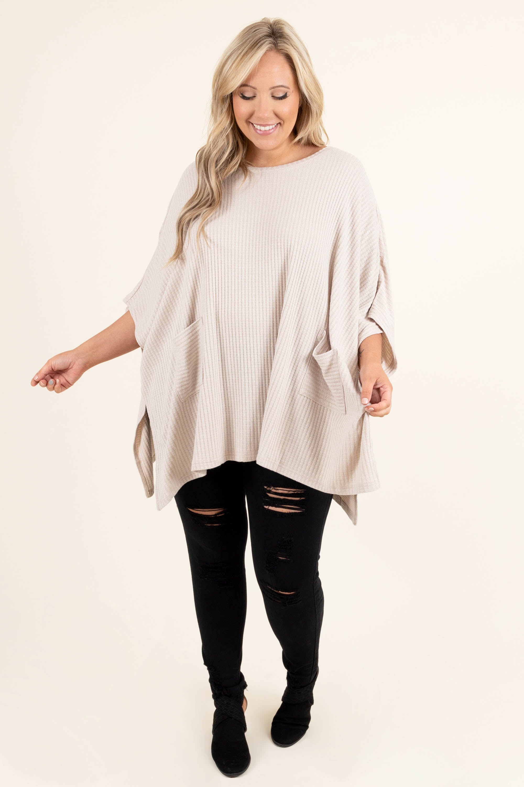 Image of Chosen Path Poncho, Oatmeal