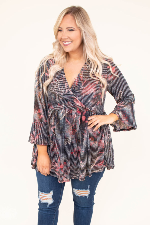 ruffle sleeve wrap top