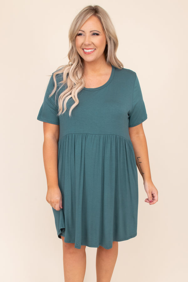 hunter green baby dress