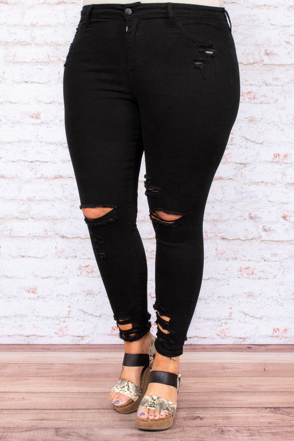 ankle length jeans black