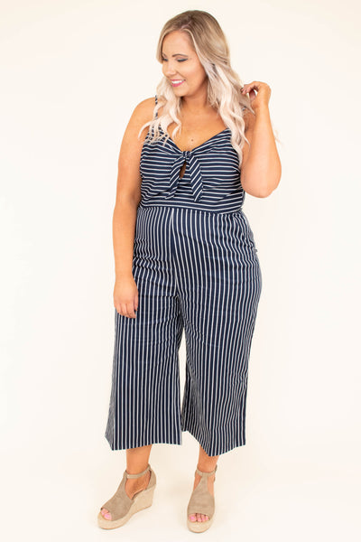 Effortlessly Graceful Jumpsuit, Navy – Chic Soul