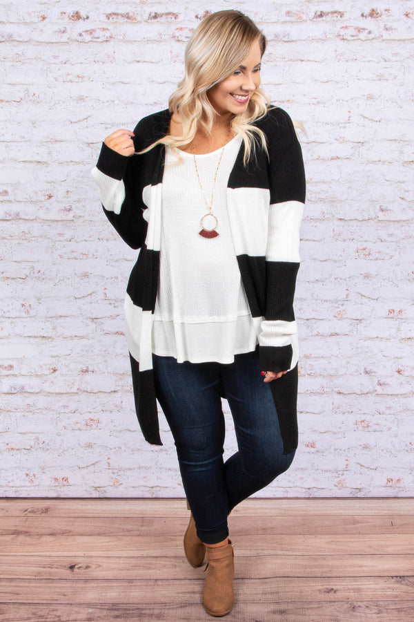 long flowy black cardigan