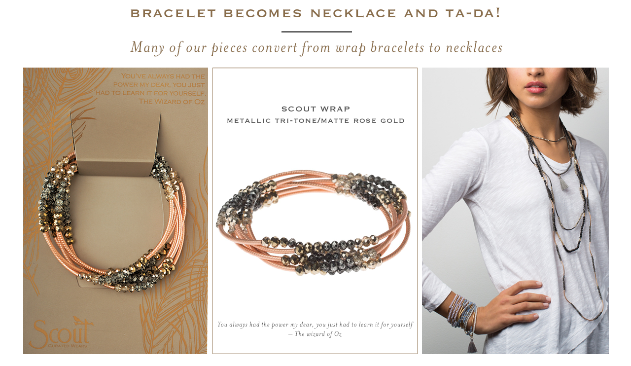 Scout Curated Wears Converts from Bracelet to Necklace