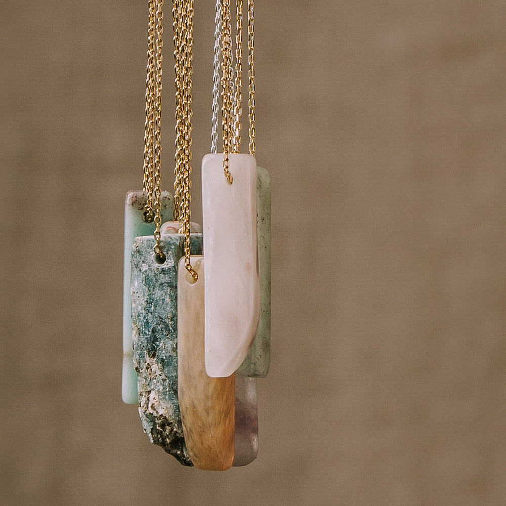 Stone Point Necklace Amazonite Stone Of Courage Scout Curated Wears