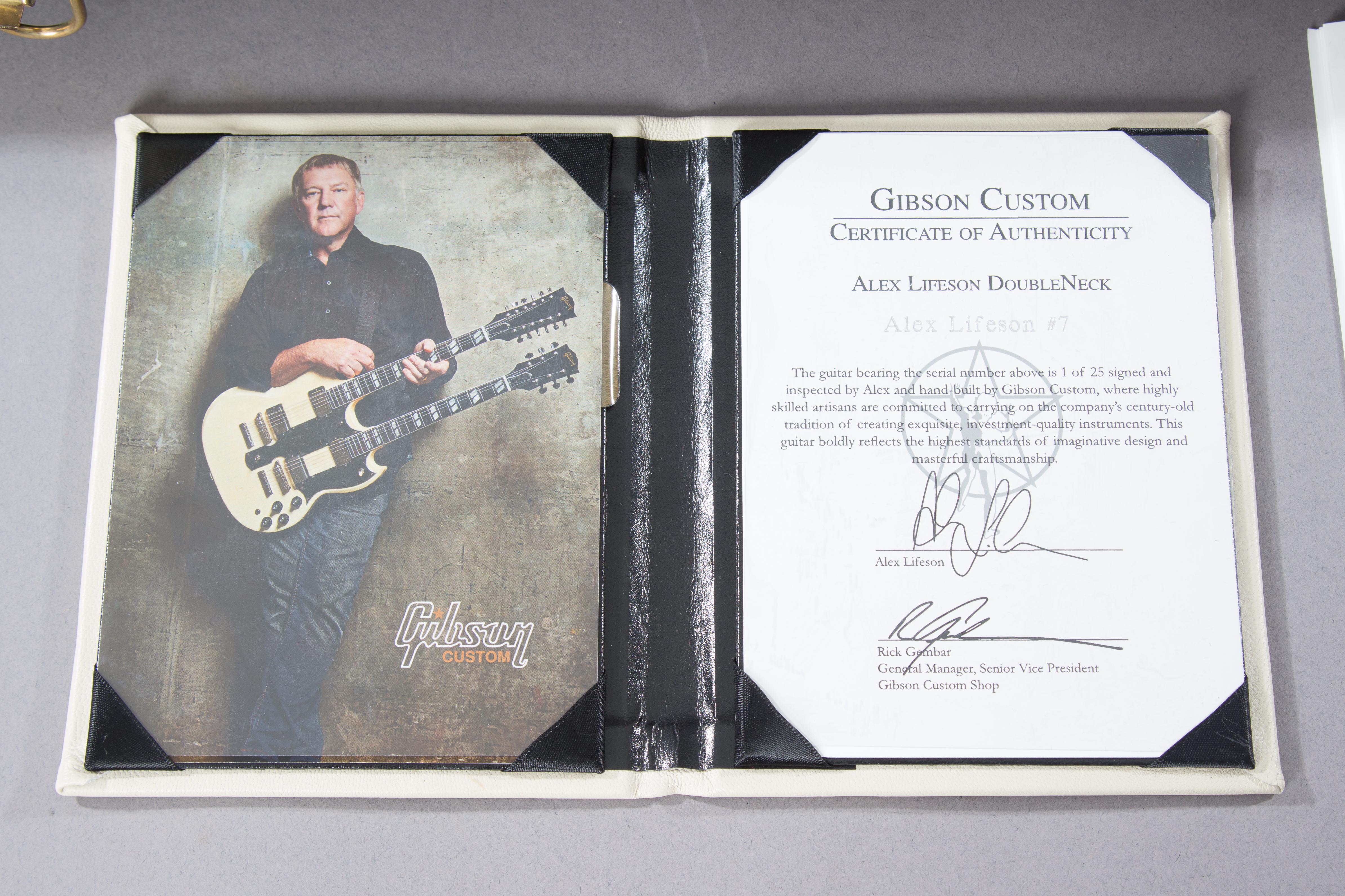 2015 Gibson Custom Shop EDS-1275 Alex Lifeson Doubleneck Aged & Signed ...