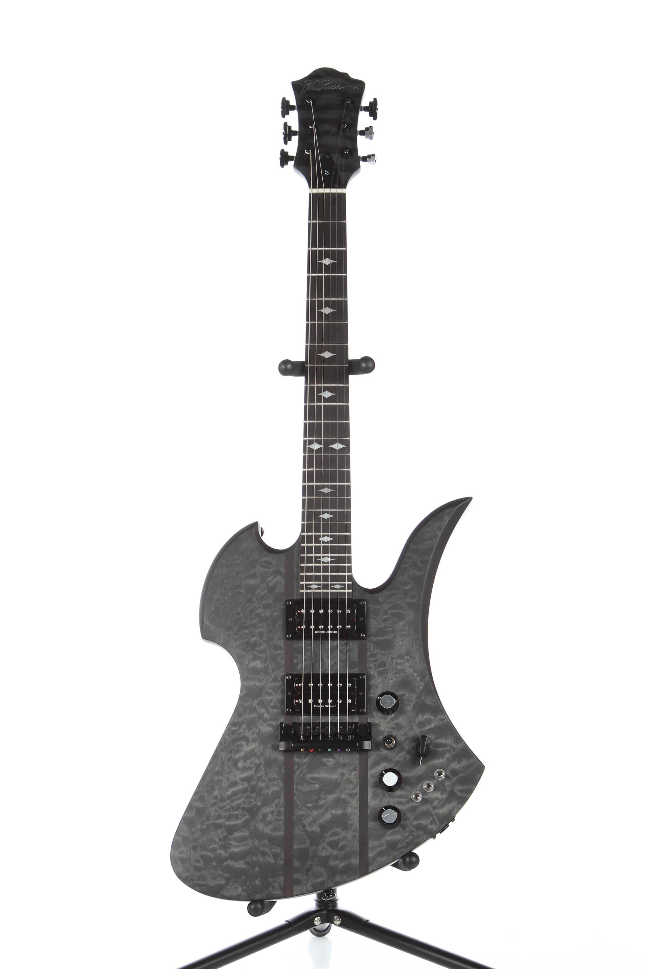 BC Rich Mockingbird STQ Satin Black Wash Quilted Maple | Guitar Chimp