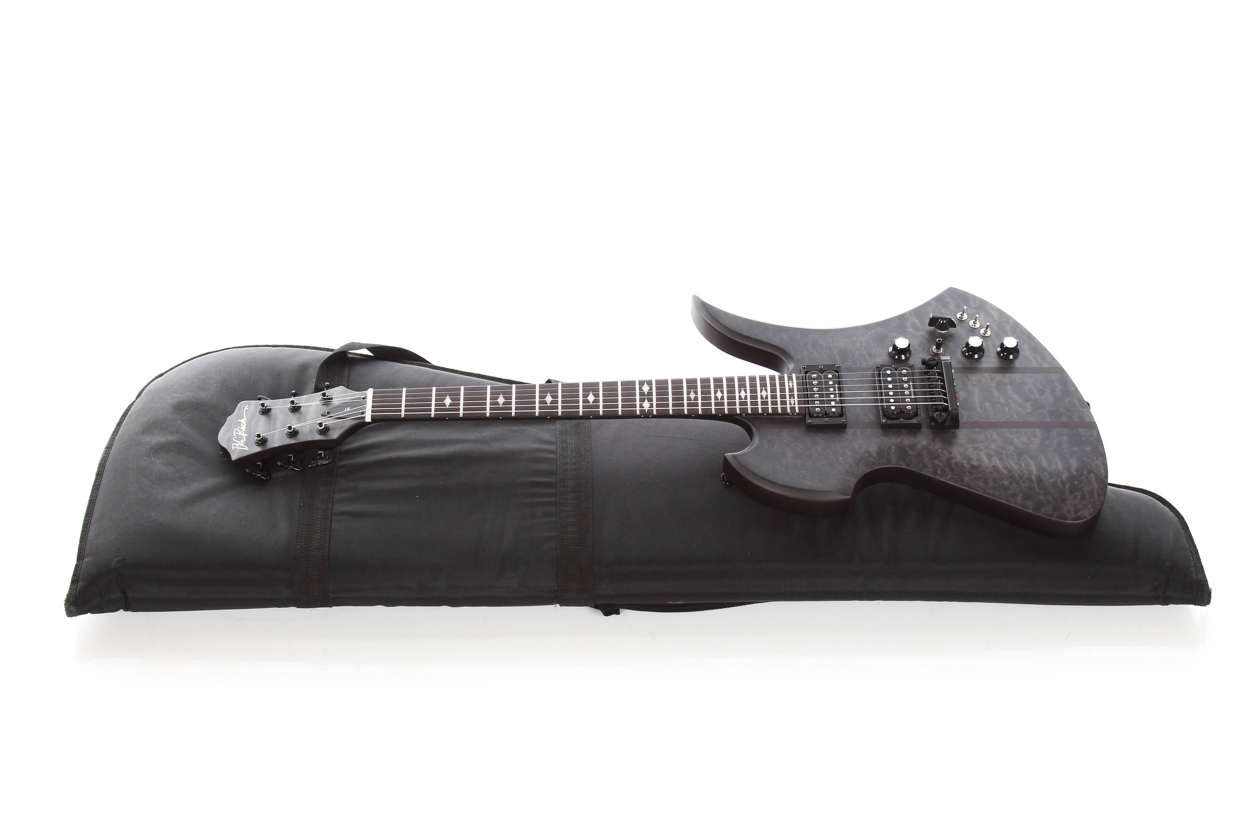 BC Rich Mockingbird STQ Satin Black Wash Quilted Maple