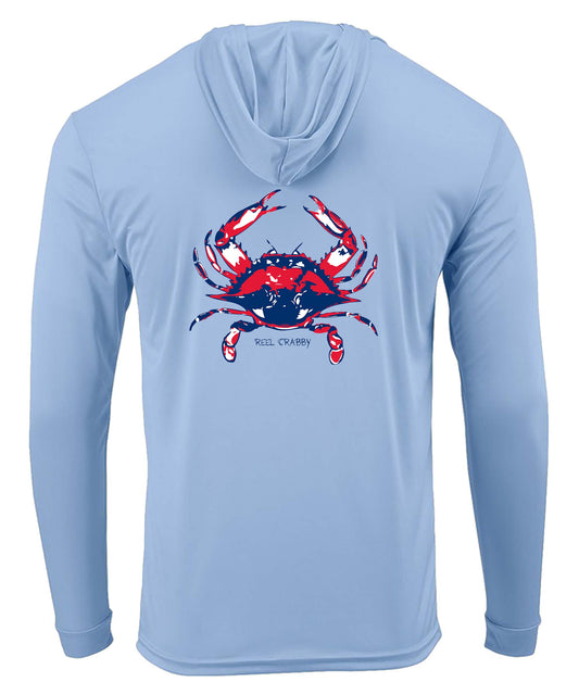 Reel Fishy Performance Hoodies 50+uv -Multiple Design Choices! 2XL / Reelaxin' Aqua Hoodie L/S - unisex