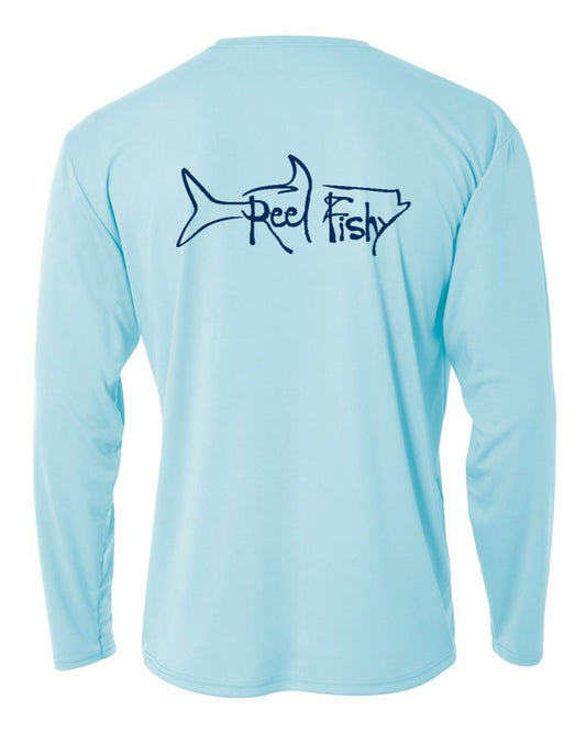 Youth Performance Fishing Shirts 50+UV Sun Protection -Reel Fishy