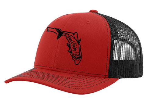Tarpon Fishing Trucker Hat, Florida Logo Snapback Trucker Cap, Fishing ...