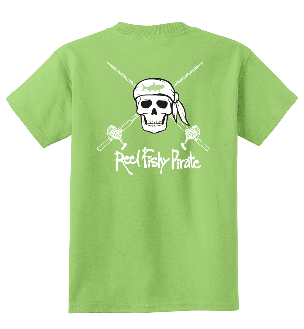 Youth Fishing T-Shirts with Reel Pirate Skull & Salt – Reel Fishy
