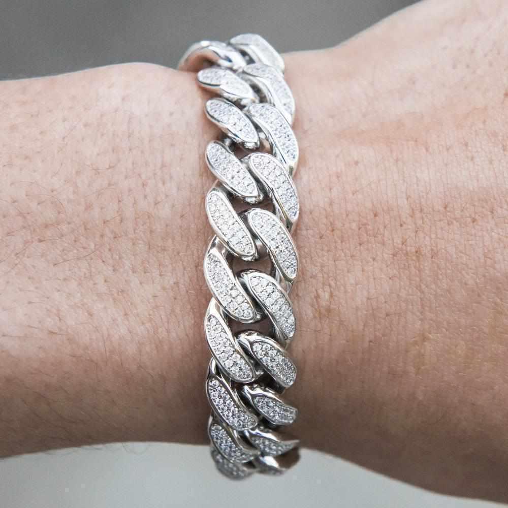 Premium Iced 12mm Cuban Bracelet - (3 Color Options) – The Gifted Few