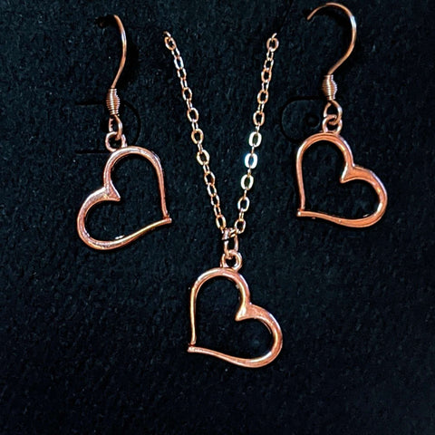 Rose Gold Open Heart