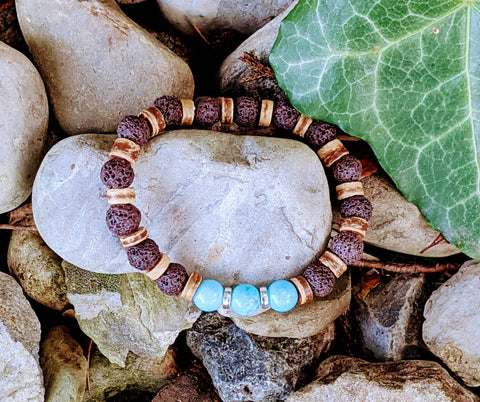 Turqoise Lava Bead bracelet