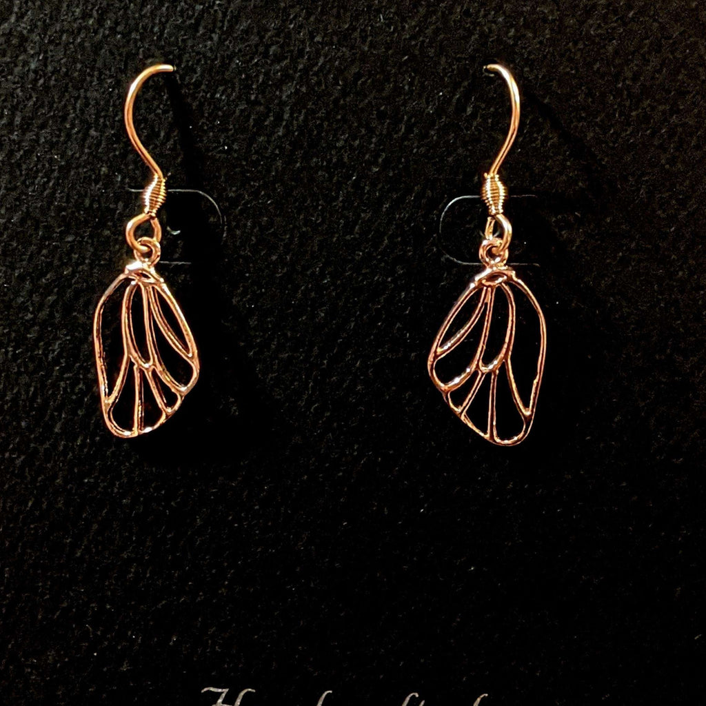 Ladybugfeet Jewelry Designs:Fairy/Dragonfly Wing Rose Gold necklace/earrings set