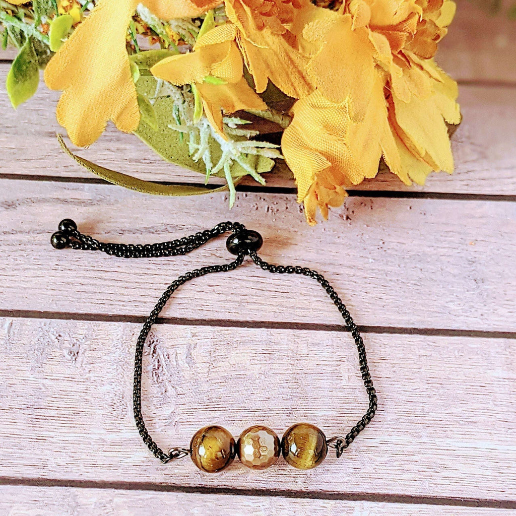 Ladybugfeet Jewelry Designs:Golden Tiger's Eye Bracelet/Earring Set