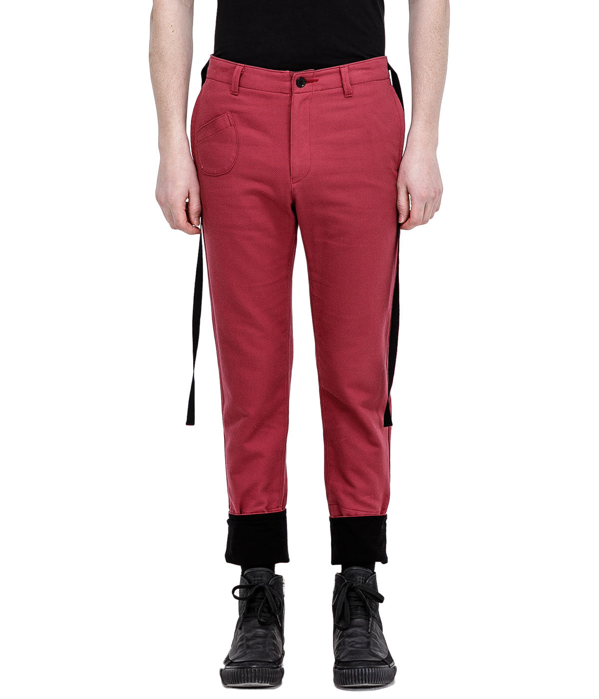 pants with red line on the side