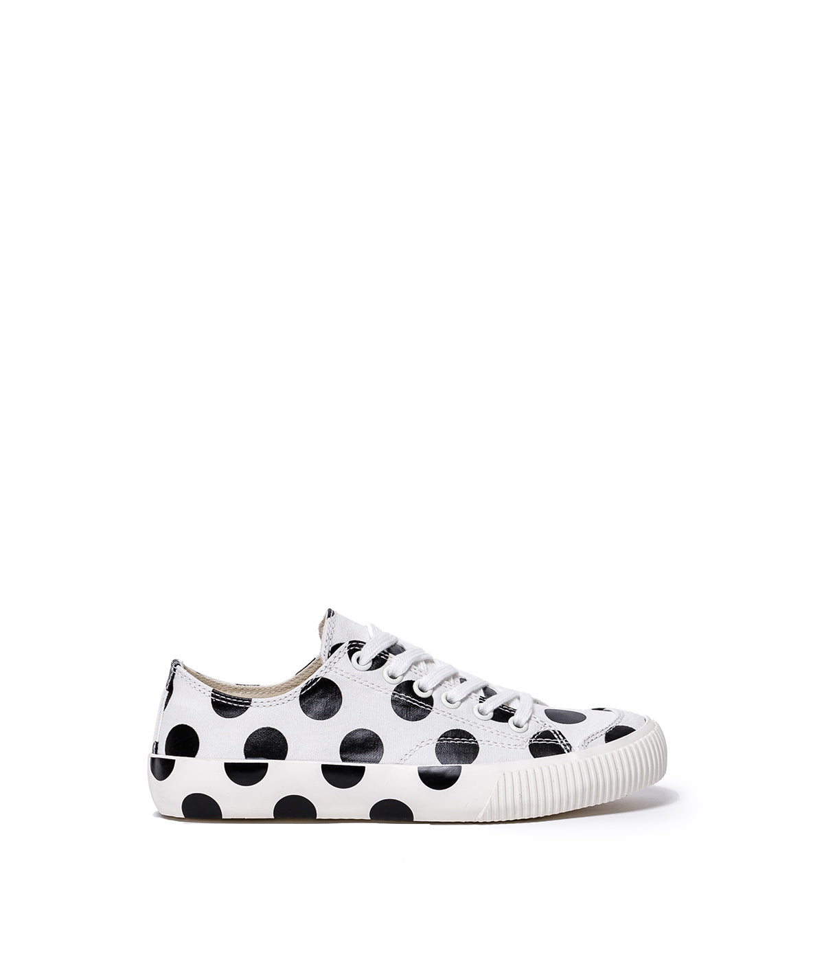 black and white polka dot sneakers