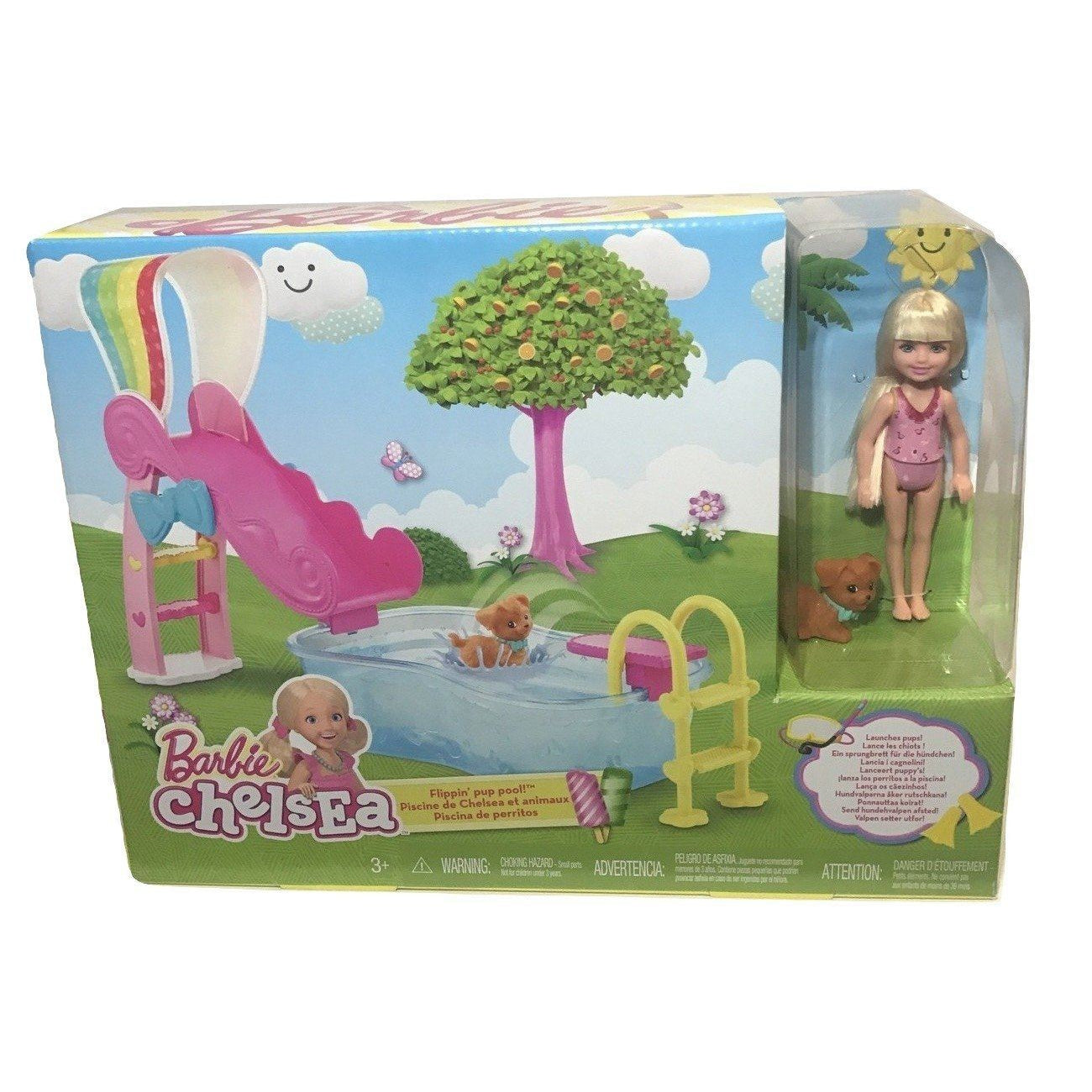 barbie flippin pup pool playset