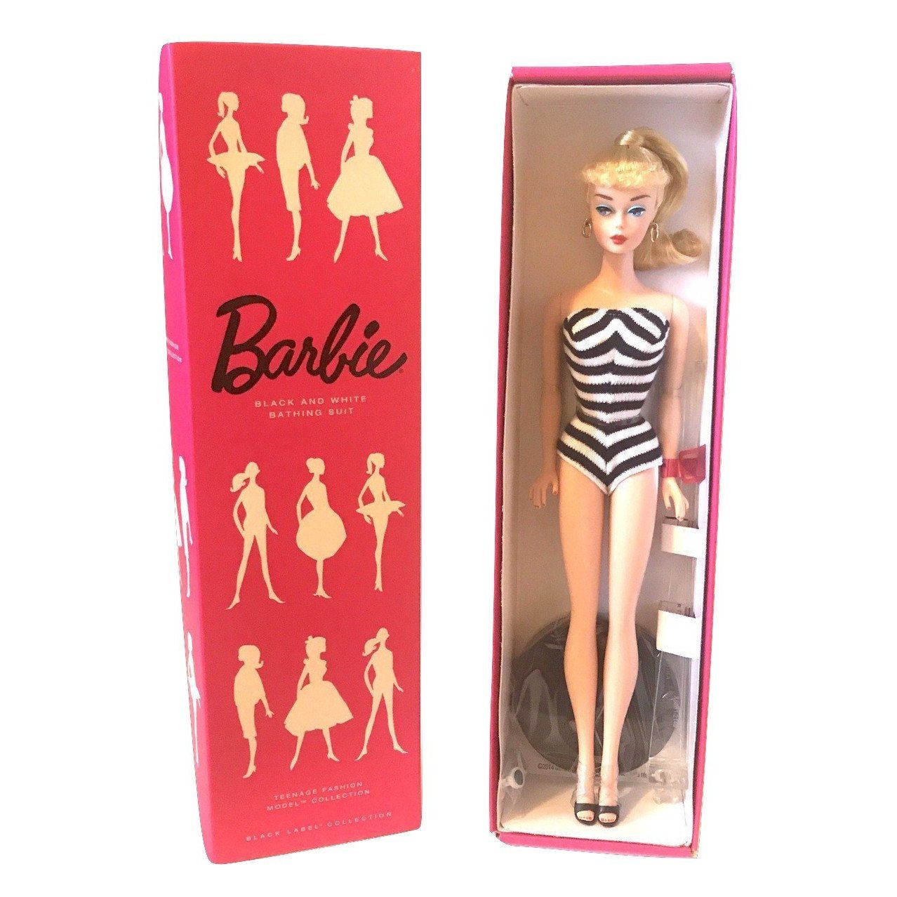 barbie black and white bathing suit