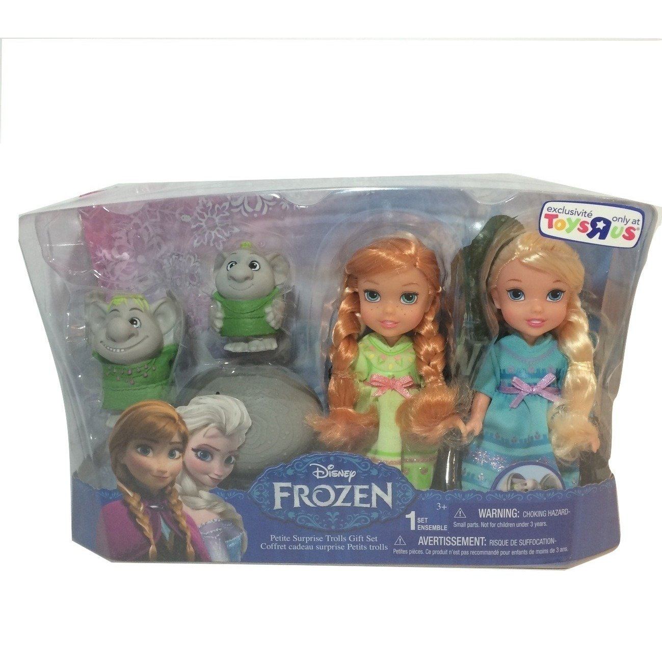 frozen petite surprise trolls gift set
