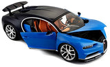 2016 Bugatti Chiron Blue 1/18 Diecast Model Car