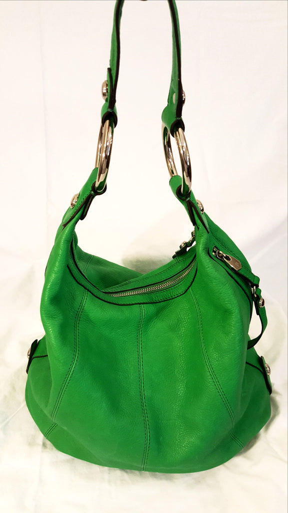 B Makowsky Green Satchel Leather Handbag – Authentik Attik