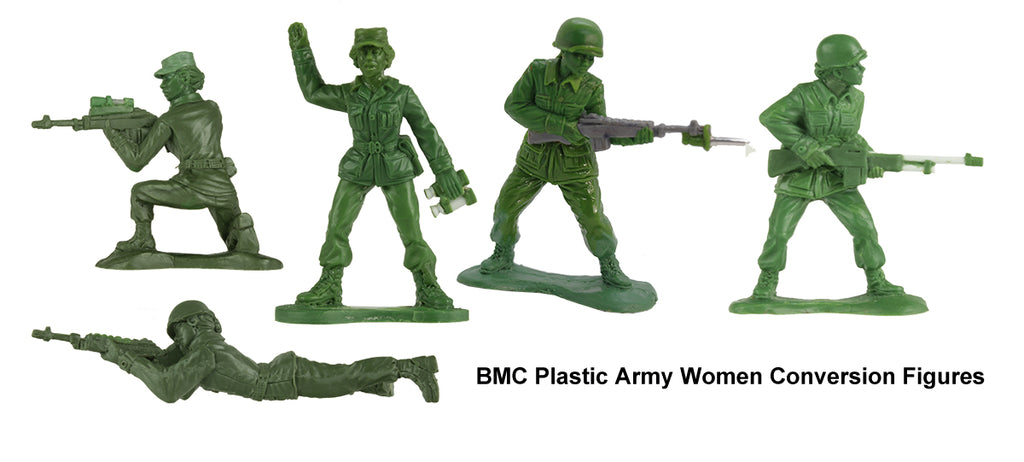 BMC Toys: Plastic Army Women Figures 19, 20, 21, 22 & 24