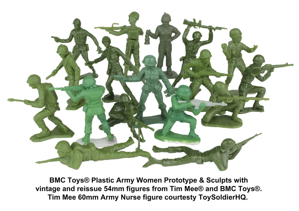BMC Toys Plastic Army Women with Vintage Army Men