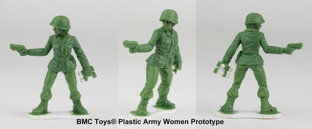 BMC Toys Plastic Army Women Captain Prototype Sculpture