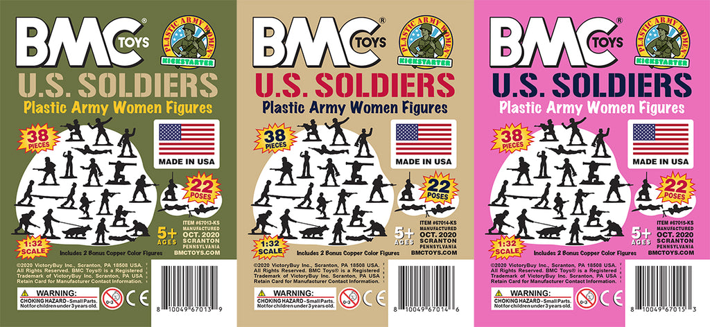 BMC Toys Plastic Army Women Insert Card Art