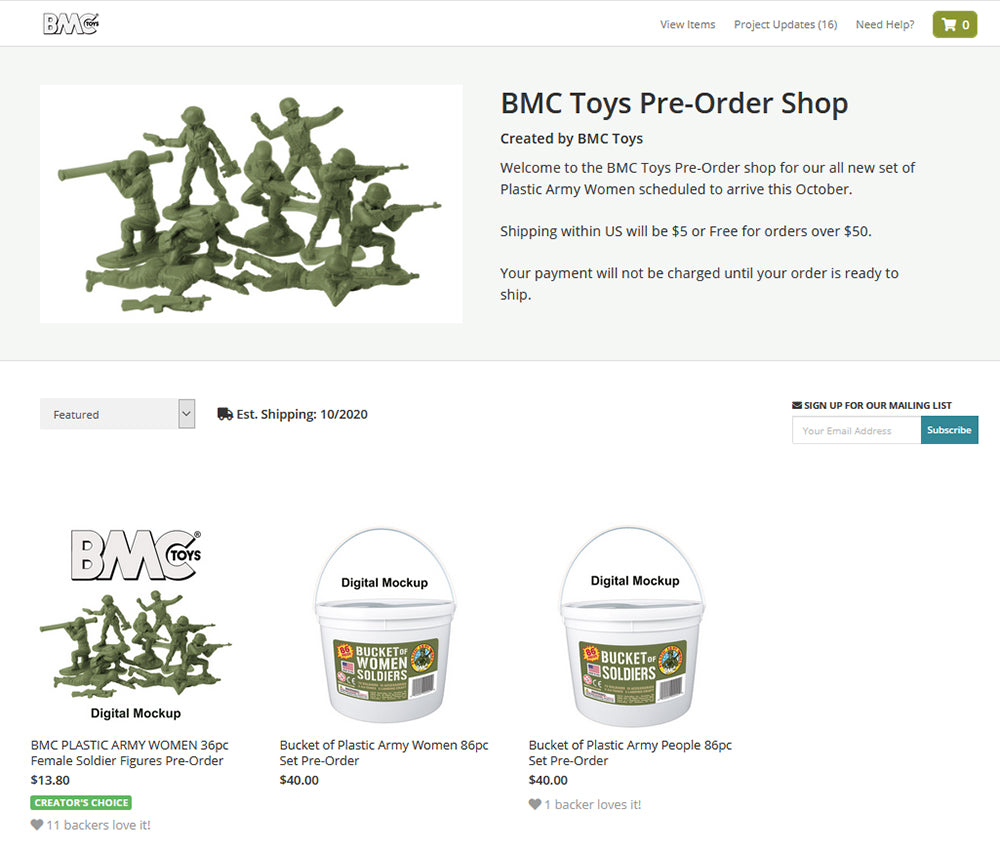 BMC Toys Plastic Army Women Pre-Order Shop