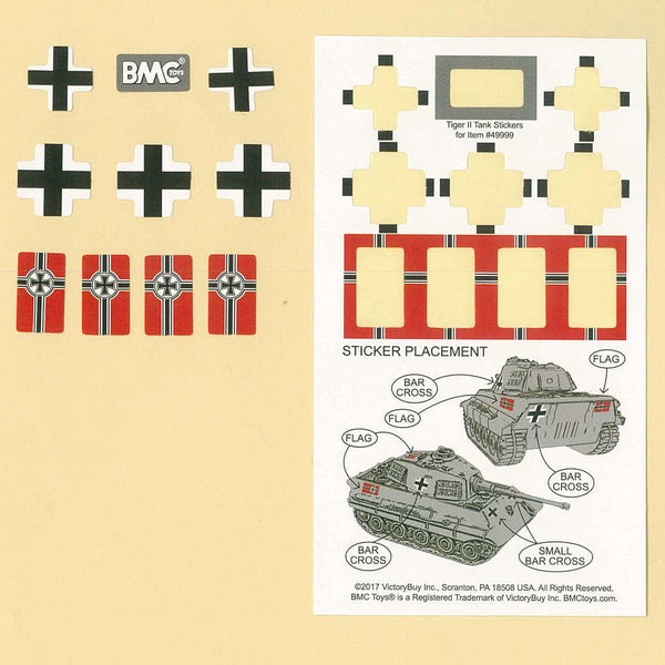 BMC Toys King Tiger Tank Production Stickers