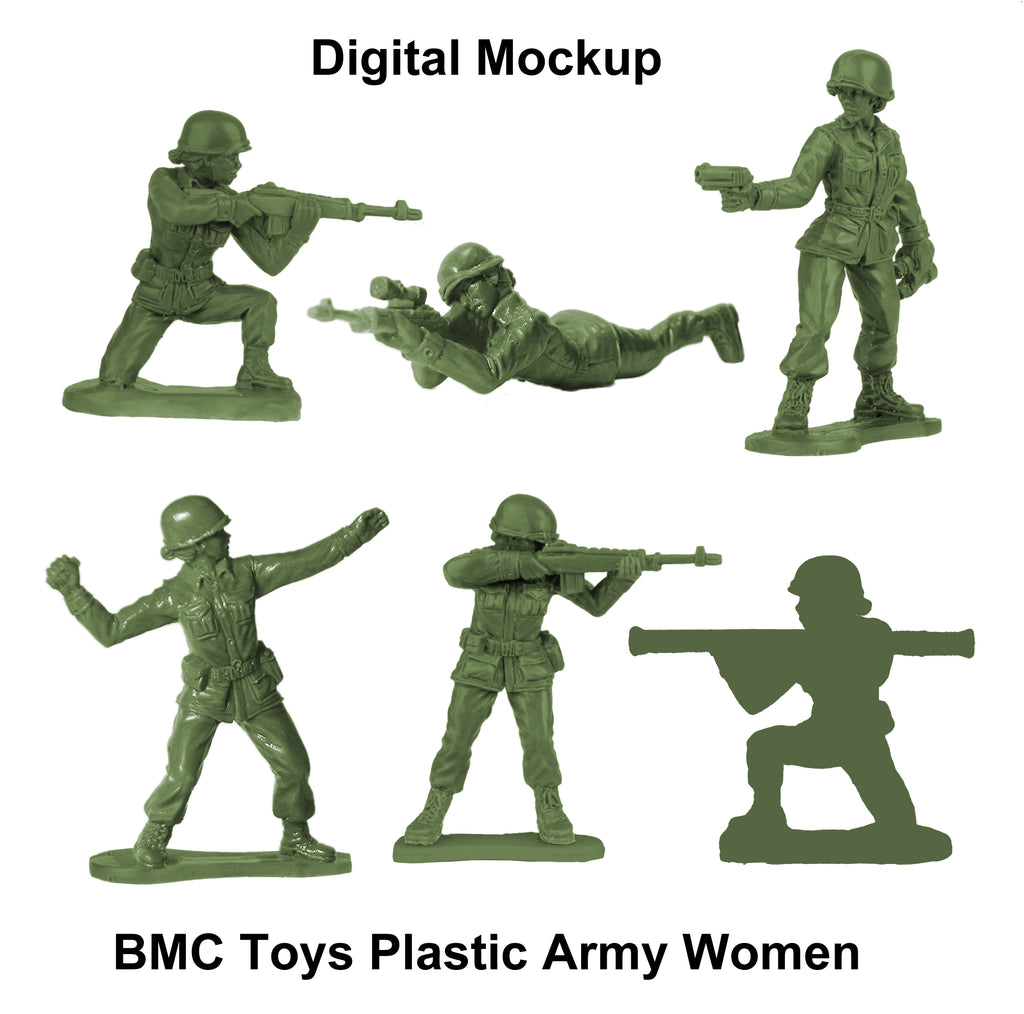 BMC Toys Plastic Army Women Digital Mockup