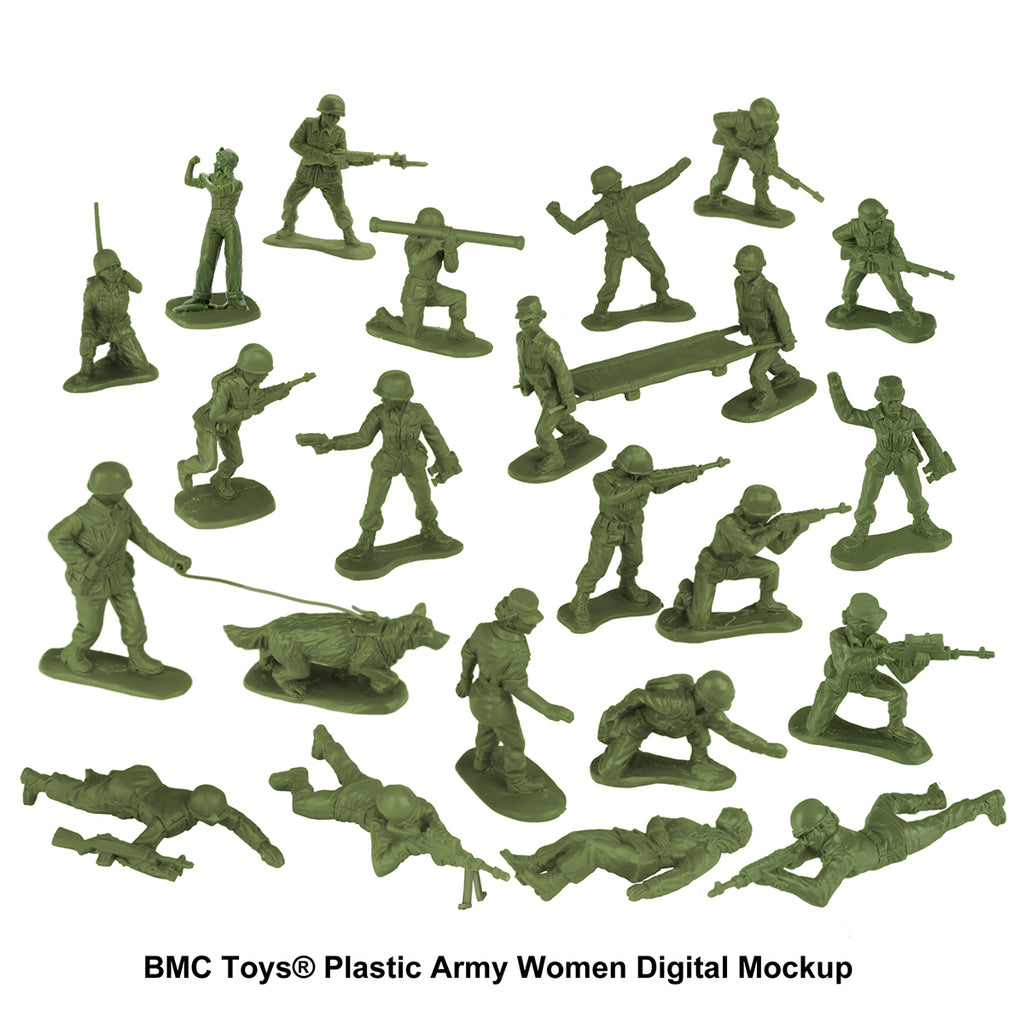 BMC Toys Plastic Army Women Figures Digitial Mockup