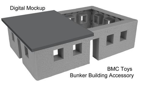 BMC Toys Bunker Building with Roof Open