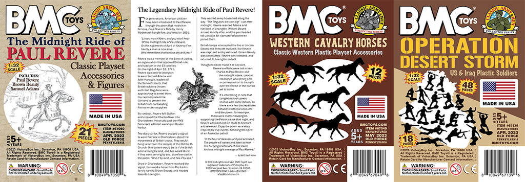BMC Toys Paul Rever Western Horses Desert Storm Insert Art