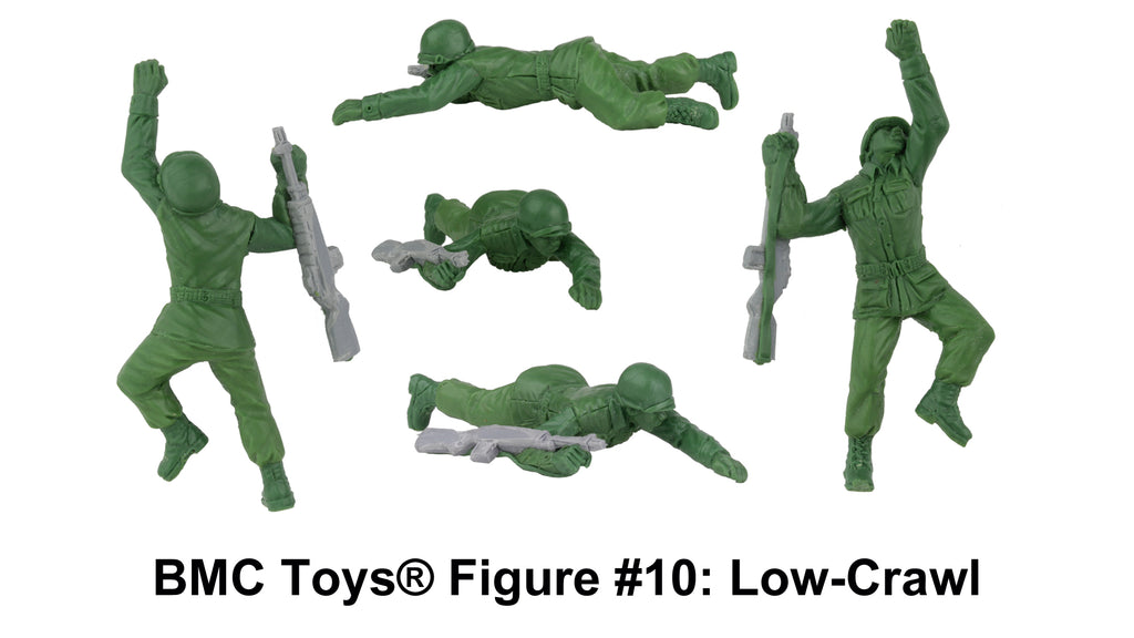 BMC Toys® Plastic Army Women Figure #10: Low-Crawl Sculpt