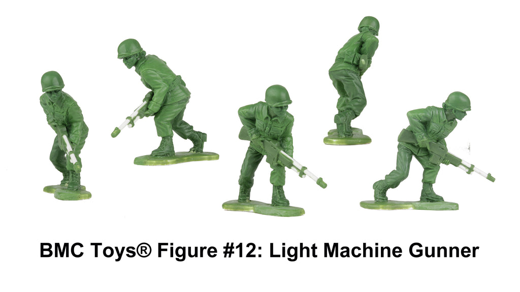 BMC Toys® Plastic Army Women Figure #12: Light Machine Gunner Sculpt