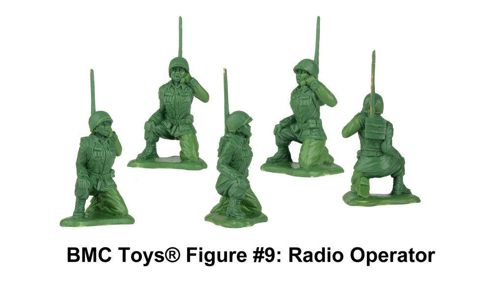 BMC Toys® Plastic Army Women Figure #9: Radio Operator Sculpt