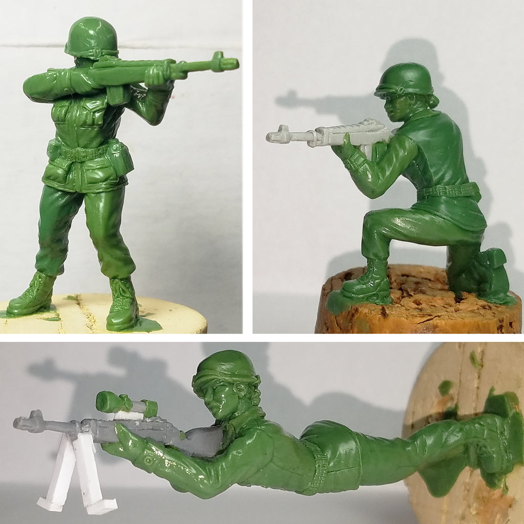 BMC Toys Plastic Army Women Rifle Prototype Sculpture