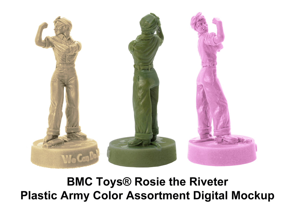 BMC Toys® Rosie the Riveter Plastic Army Women Color Mockup