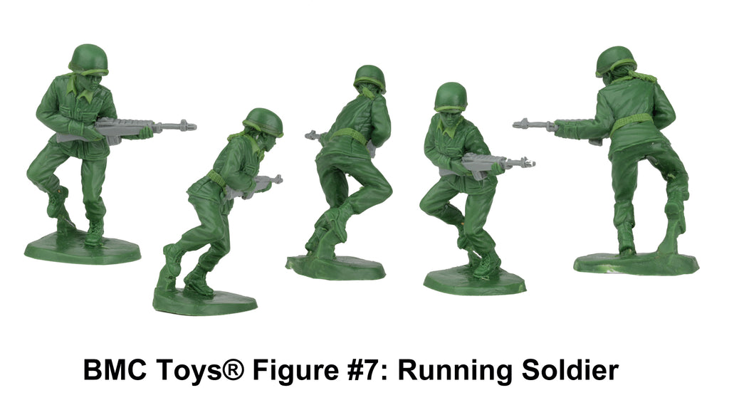 BMC Toys® Plastic Army Women Figure #7: Running Soldier Sculpt