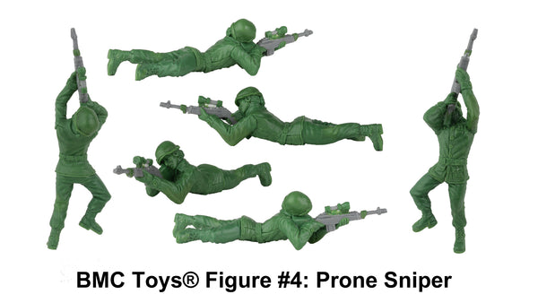 BMC Toys® Plastic Army Women Figure #4: Prone Sniper Sculpt