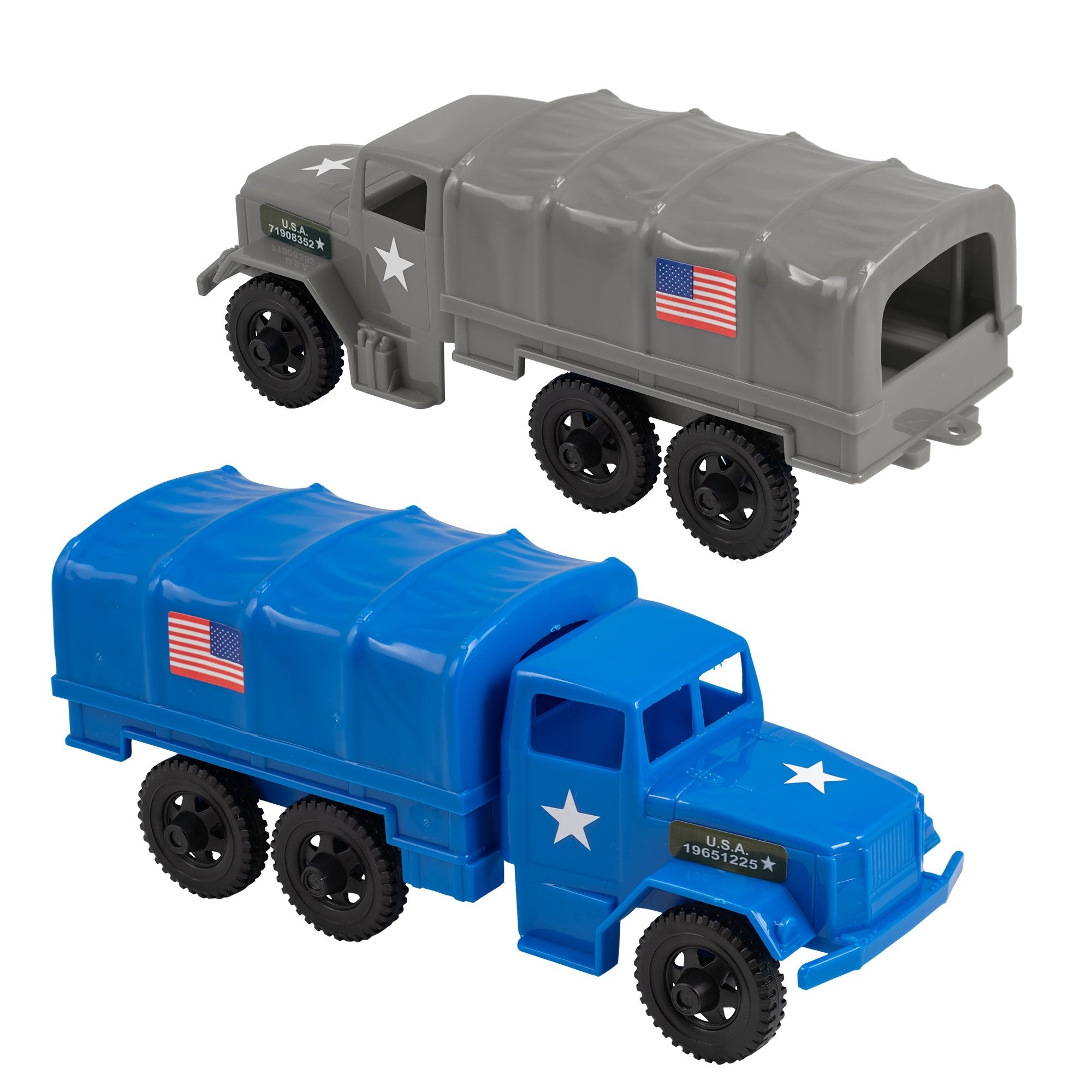 Array Motivere om TimMee Plastic Army Men TRUCKS Deuce and a Half Cargo Vehicles US Made –  BMC Toys