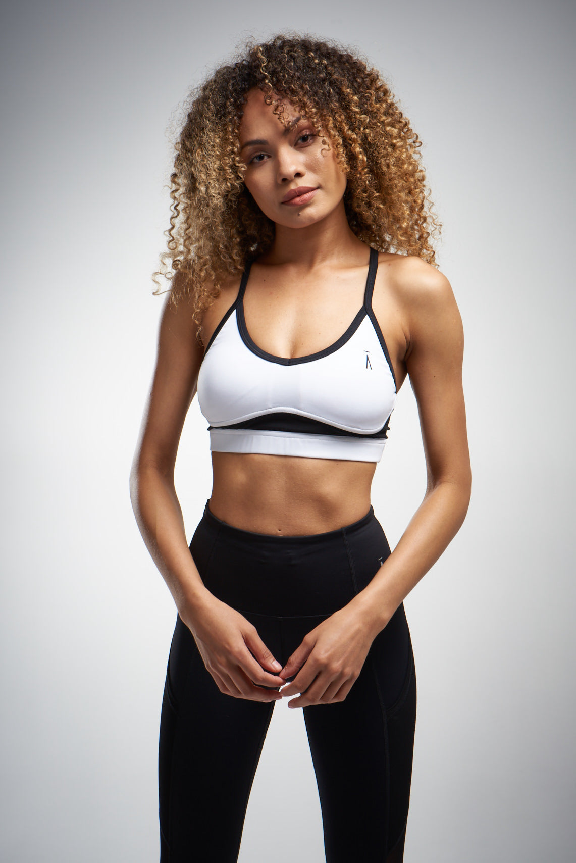 GLOWMODE Foiled Leather Effect Square Neck Y-back Sports Bra Stitch-Free  Construction