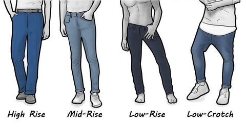 low rise and mid rise jeans