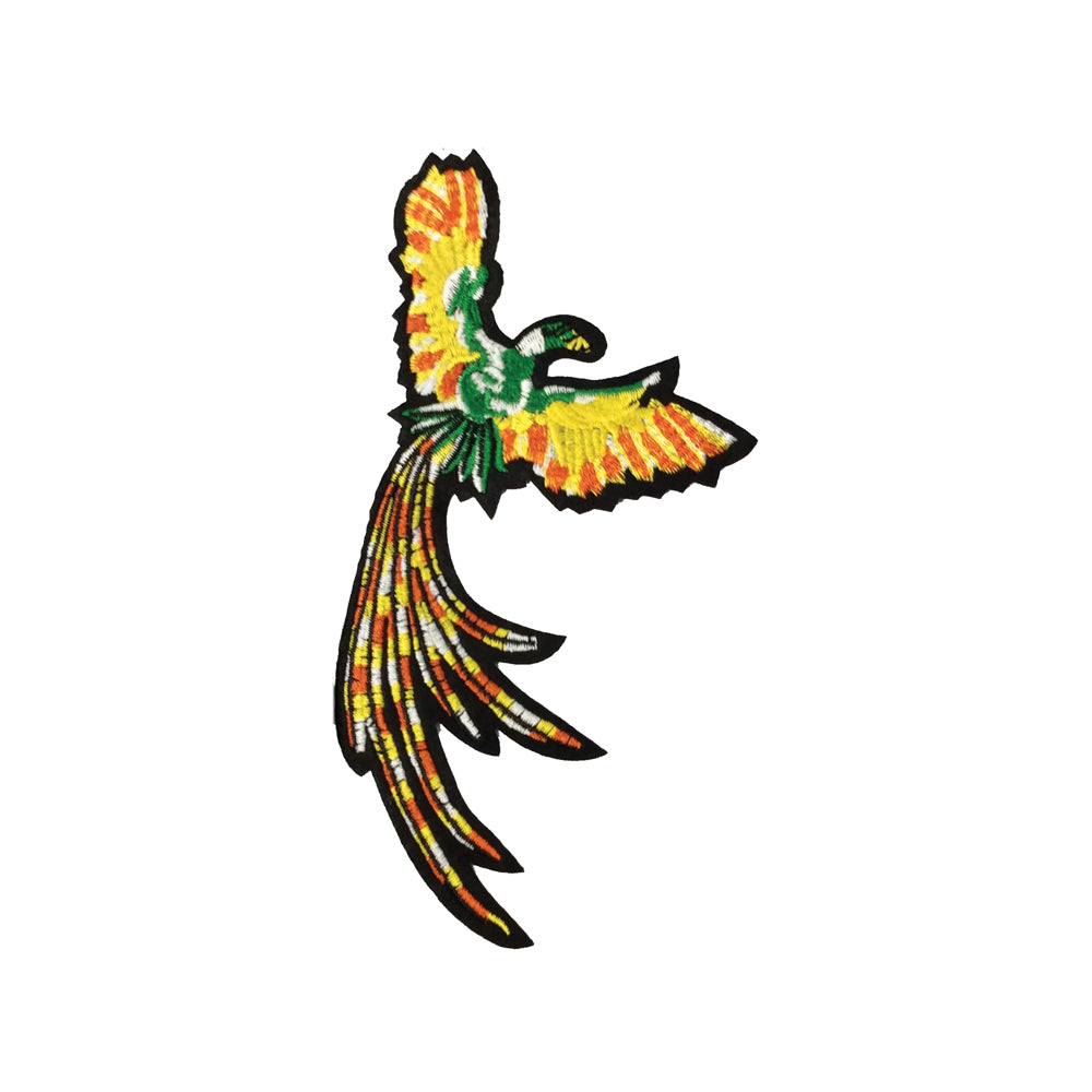 Pc4124 Yellow Long Tail Bird Flying Iron On Embroidery Applique Patch Koo Style Uk Koo Style