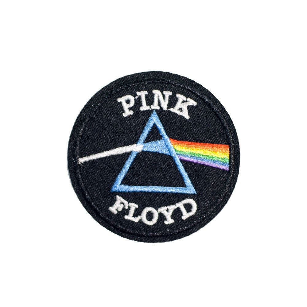 PH256 Pink  Floyd  Round Iron on Embroidery Applique 